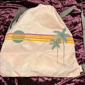 Pink and grey beach themed bag